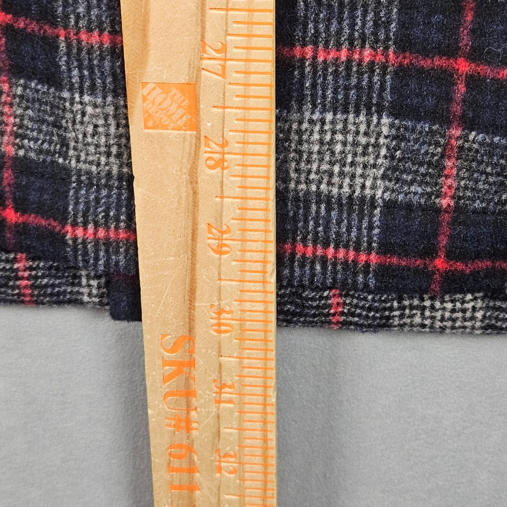 Kith Sheridan Shirt Jacket Mens XXL Navy Plaid Wool Blend FW2022 Button Up - Picture 8 of 10